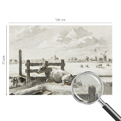 Carta da parati panoramica effetto 3D Idillio rurale