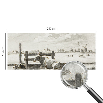 Carta da parati panoramica effetto 3D Idillio rurale