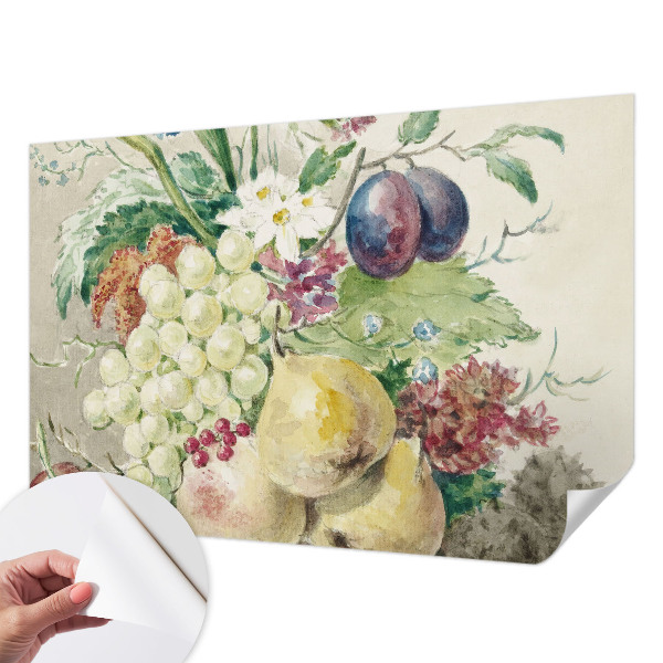 Carta da parati per cameretta Fiori e frutti