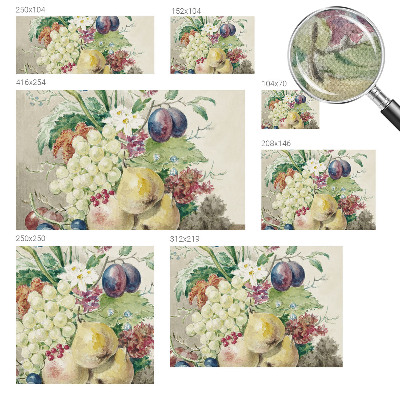 Carta da parati per cameretta Fiori e frutti