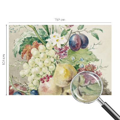 Carta da parati per cameretta Fiori e frutti
