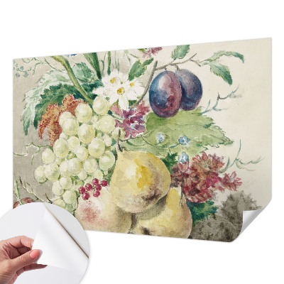 Carta da parati per cameretta Fiori e frutti