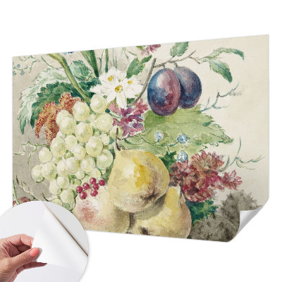 Carta da parati per cameretta Fiori e frutti