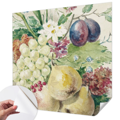 Carta da parati per cameretta Fiori e frutti