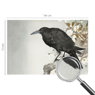 Fotomurale per cameretta Corvo tra i fiori