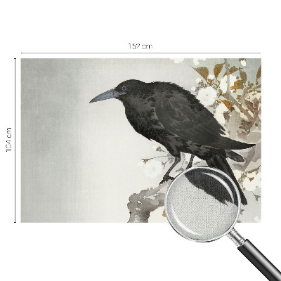 Fotomurale per cameretta Corvo tra i fiori