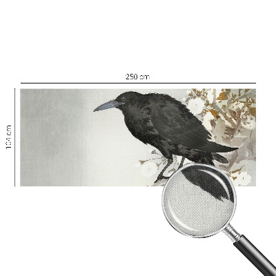 Fotomurale per cameretta Corvo tra i fiori