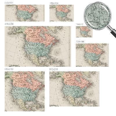 Carta da parati 3D Mappa storica