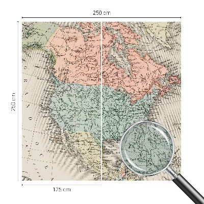 Carta da parati 3D Mappa storica