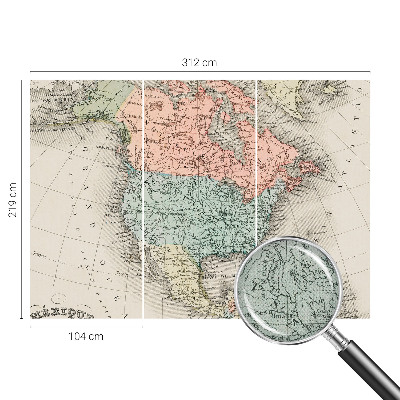 Carta da parati 3D Mappa storica