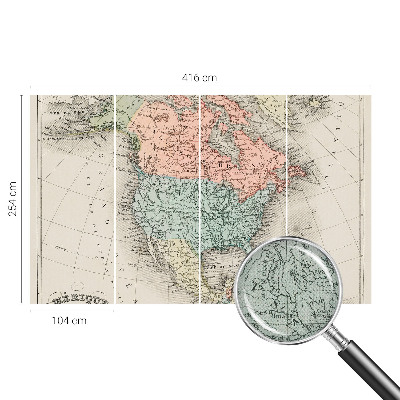 Carta da parati 3D Mappa storica