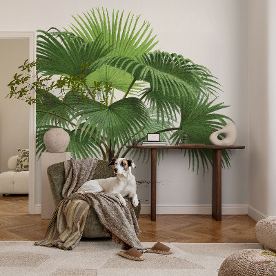 Carta da parati panoramica effetto 3D Palma esotica