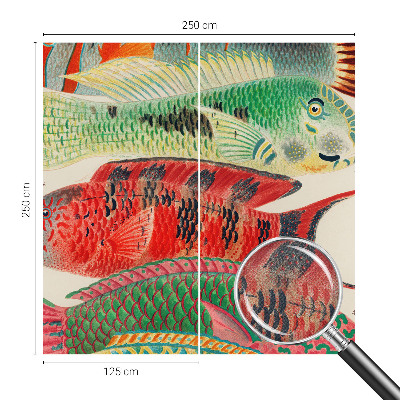 Carta da parati per cameretta Pesci esotici