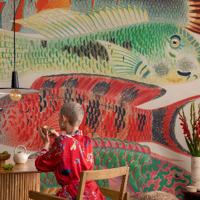 Carta da parati per cameretta Pesci esotici