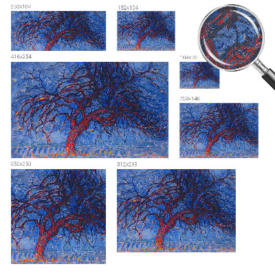 Carta da parati panoramica effetto 3D Albero della Fiamma