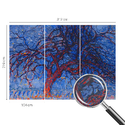 Carta da parati panoramica effetto 3D Albero della Fiamma