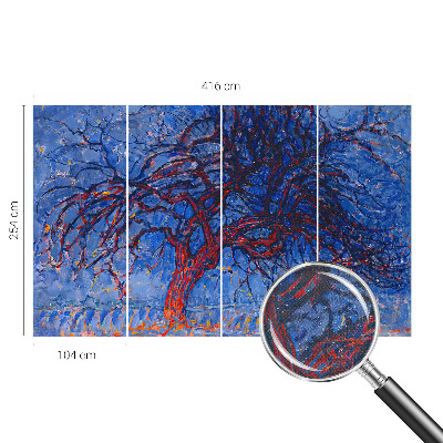 Carta da parati panoramica effetto 3D Albero della Fiamma