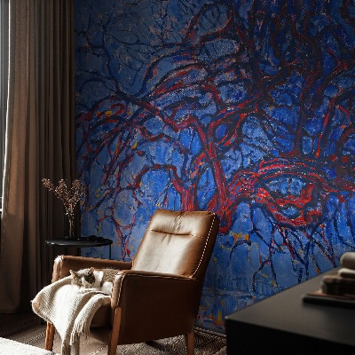 Carta da parati panoramica effetto 3D Albero della Fiamma