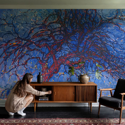Carta da parati panoramica effetto 3D Albero della Fiamma
