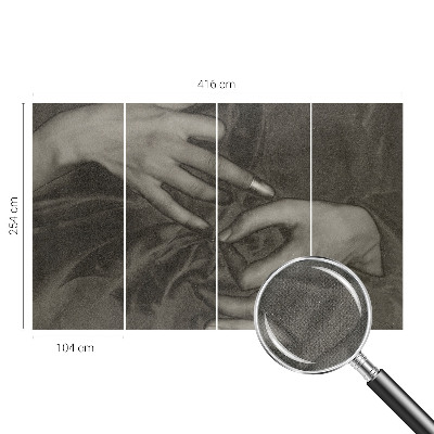 Carta da parati 3D Materiale per le mani