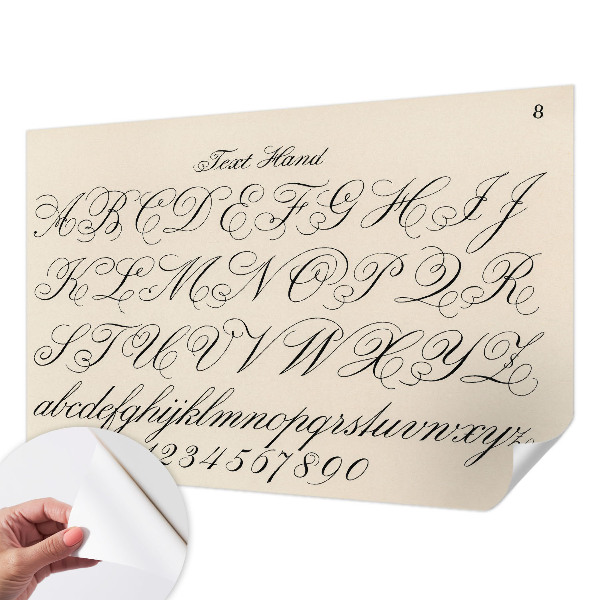 Fotomurale effetto 3D scrittura calligrafica