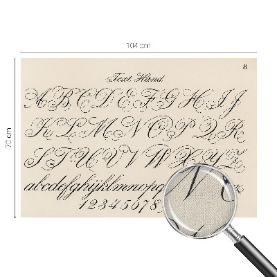 Fotomurale effetto 3D scrittura calligrafica