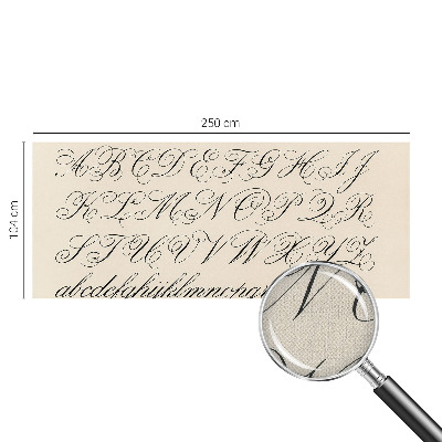 Fotomurale effetto 3D scrittura calligrafica