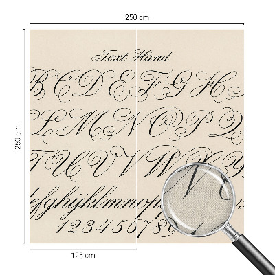 Fotomurale effetto 3D scrittura calligrafica