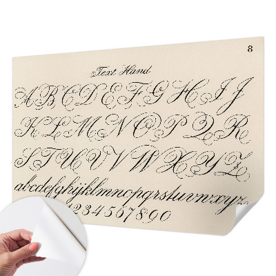 Fotomurale effetto 3D scrittura calligrafica