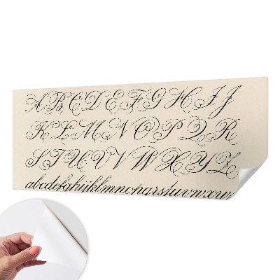 Fotomurale effetto 3D scrittura calligrafica