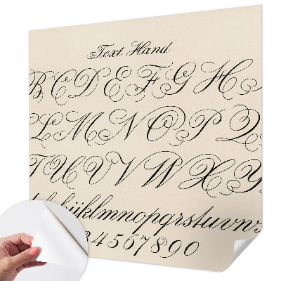 Fotomurale effetto 3D scrittura calligrafica