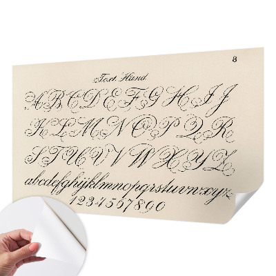 Fotomurale effetto 3D scrittura calligrafica