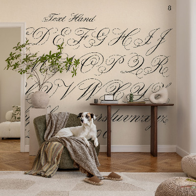 Fotomurale effetto 3D scrittura calligrafica