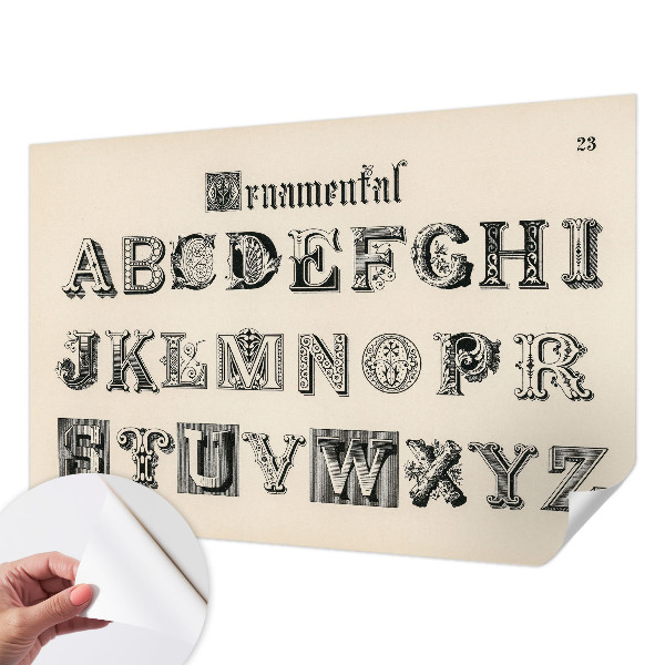 Carta da parati cameretta lettere decorative