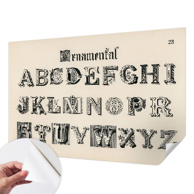 Carta da parati cameretta lettere decorative