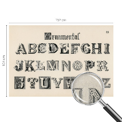 Carta da parati cameretta lettere decorative