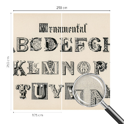 Carta da parati cameretta lettere decorative