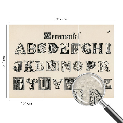 Carta da parati cameretta lettere decorative