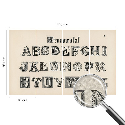 Carta da parati cameretta lettere decorative