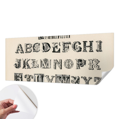 Carta da parati cameretta lettere decorative
