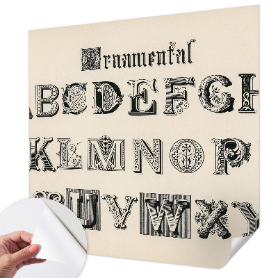 Carta da parati cameretta lettere decorative