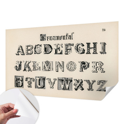 Carta da parati cameretta lettere decorative