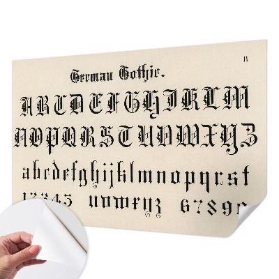 Carta da parati per cameretta lettere gotiche