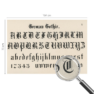 Carta da parati per cameretta lettere gotiche