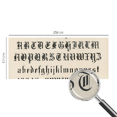 Carta da parati per cameretta lettere gotiche