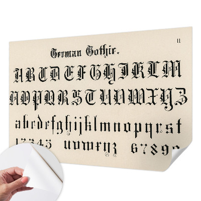 Carta da parati per cameretta lettere gotiche