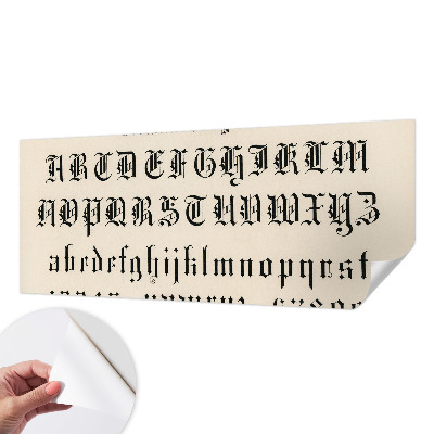 Carta da parati per cameretta lettere gotiche