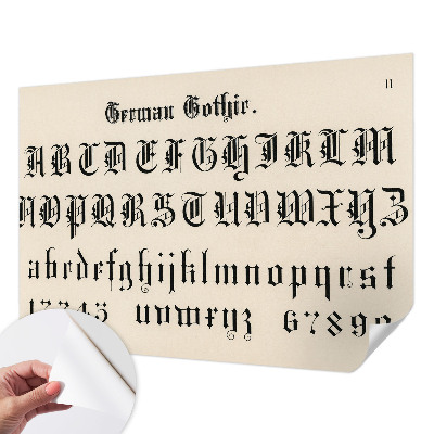 Carta da parati per cameretta lettere gotiche