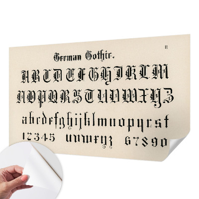 Carta da parati per cameretta lettere gotiche