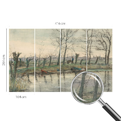 Fotomurale effetto 3D Paesaggio invernale